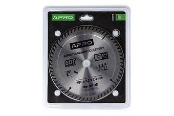 Диск пильний по дереву 190х20(16)х60Т APRO 830173 830173 фото