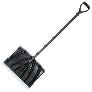 Лопата для уборки снега 460*340 мм с ручкой 1300 мм INTERTOOL FT-2021 FT-2021 фото