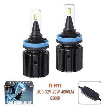 Лампы PULSO J1/H11/LED-chips CSP/9-32v2*20w/4000Lm/6500K (J1-H11) J1-H11 фото