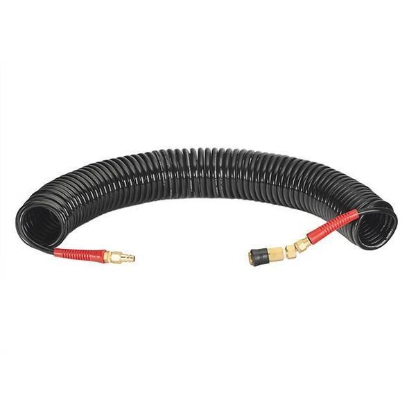 Шланг BLACK M-Flex 6,5х10мм, 15м спіральний поліуретановий з поворотним шарніром, латунними швидкороз'ємними з'єднаннями STORM PT-1794 фото