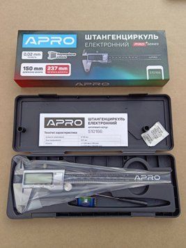 Штангенциркуль электронный 150мм металлический корпус (батарея 1,5В) APRO 510166 510166 фото