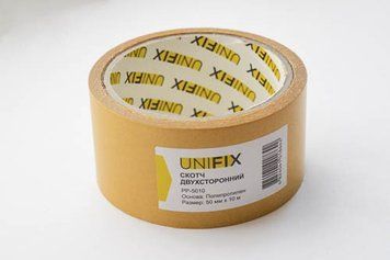 Стрічка клейка двостороння на поліпропіленовій основі 50 мм*10 м UNIFIX PP-5010 PP-5010 фото