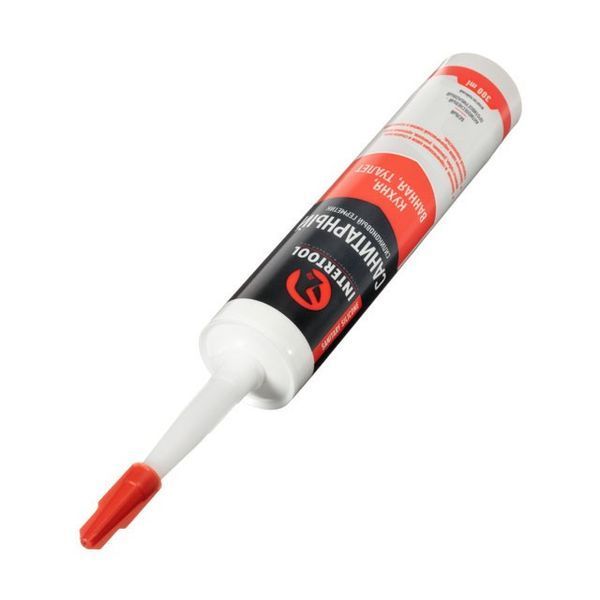 Герметик силиконовый санитарный, белый, 300мл/320г INTERTOOL FS-3031 FS-3031 фото