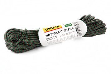 Веревка плетеная 5мм, 20м зеленая UNIFIX 699580 699580 фото