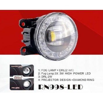 Фары доп.модель Renault/HD/NS/MB/SZ Cars/RN-998-LED/2в1/эл.проводка (RN-998-LED 3Led*3W/2W) RN-998-LED 3Led*3W/2W фото