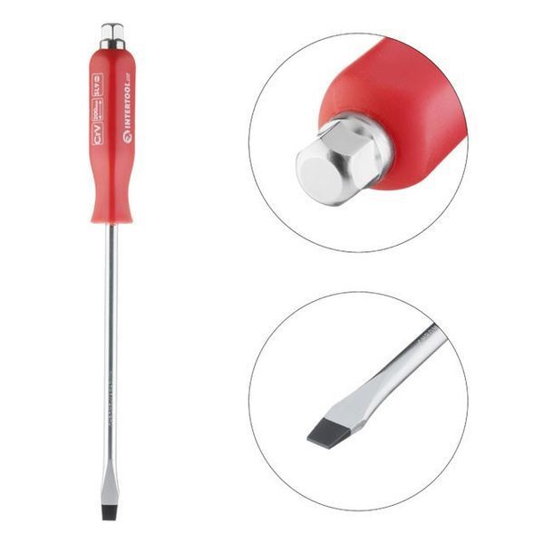 Отвертка ударная SL9x200 мм, Cr-V INTERTOOL HT-0485 HT-0485 фото