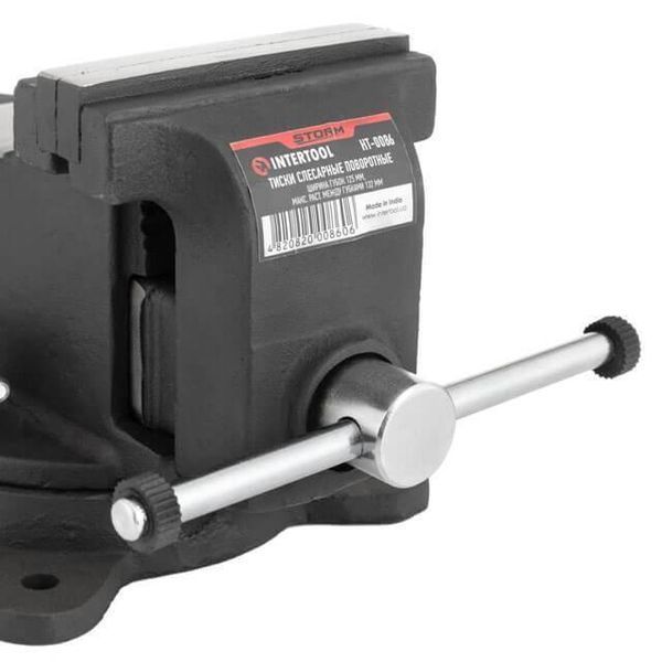 Тиски слесарные поворотные 125мм STORM INTERTOOL HT-0086 HT-0086 фото