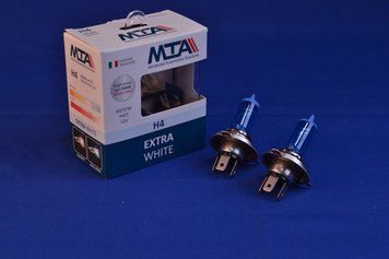 Лампа автомобильная H4 12V 60/55W P43T EXTRA WHITE (2шт) (ближняя/дальняя, противотуманная) MTA 84163 EWB2 84163 EWB2 фото