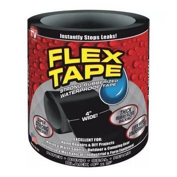 Стрічка скотч надміцна FLEX TAPE 10 см (Чорний/Білий) 5515/13745 фото