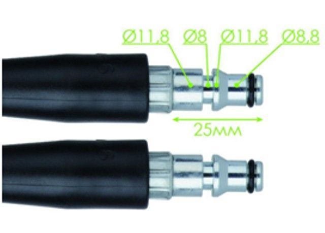 Шланг високого тиску 10 м, до мийок DT-1512/DT-1513/DT-1514/1516/1518 та WT-1506, макс. 200 бар INTERTOOL DT-1560 DT-1560 фото