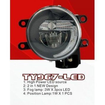 Фари дод. модель Toyota Cars/TY-967LED/3Wx3LED/2в1/ел.проводка (TY-967LED) TY-967LED фото