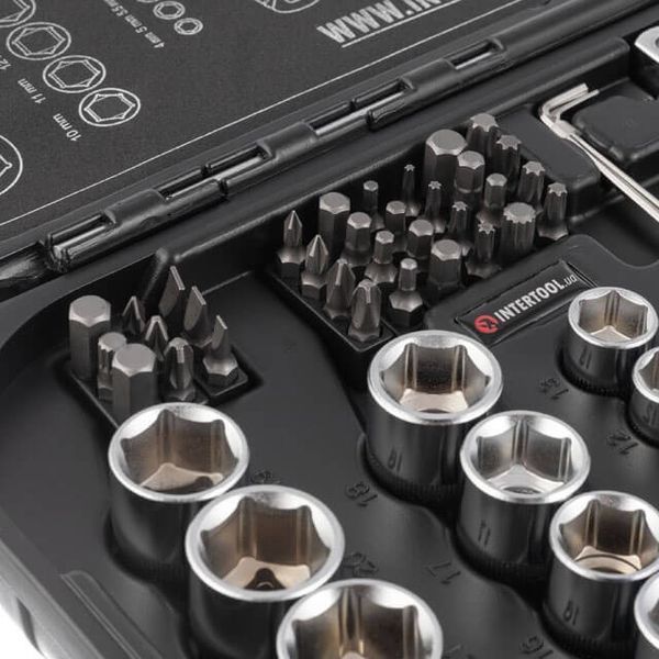 Набір інструментів 73 од. 1/2", 1/4", Сг-V STORM INTERTOOL ET-8073 ET-8073 фото