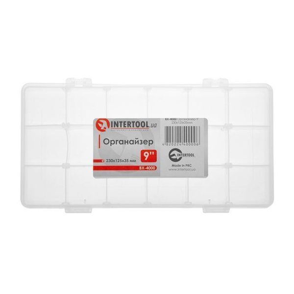 Органайзер пластиковый 9" 230x125x35 мм INTERTOOL BX-4000 BX-4000 фото
