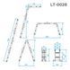 Драбина алюмінієва багатофункційна трансформер INTERTOOL LT-0028 LT-0028 фото 7