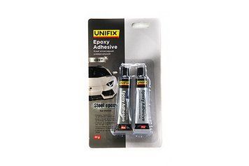 Клей эпоксидный двухкомпонентный для металла тюбик (серый) 20г UNIFIX 940027 940027 фото