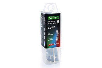 Сверло по металлу HSS/M2 (6542) &Oslash;8,0мм (тубус, кратно 5шт) PRO APRO 830686 830686 фото
