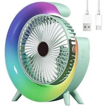 Вентилятор настольный аккумуляторный с RGB подсветкой USB NF-00009125 фото