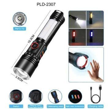 Фонарь NIGHT VISION FLUORESCENCE PLD-2307 WHITE LASER LED PM10-TG+COB(red+blue+yellow), Motion Sensor Li-Ion PLD-2307 фото