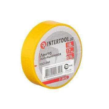 Стрічка ізоляційна 0.15 мм*17 м жовта INTERTOOL IT-0032 IT-0032 фото