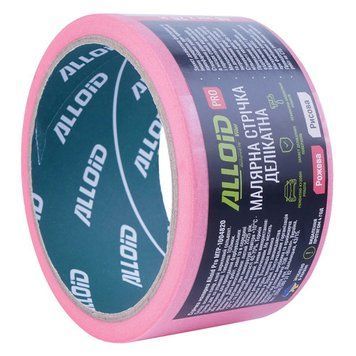 Alloid Pro. Стрічка малярська делікатна, рисова, рожева 48 мм х 20 м, 100 мкм MTP-1004820 фото