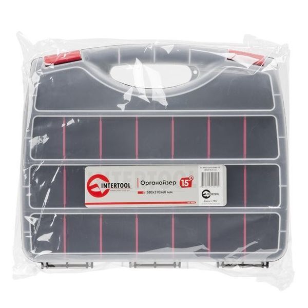 Органайзер пластиковый, 15" 380x310x60 мм INTERTOOL BX-4002 BX-4002 фото