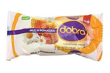 Мило туалетне тверде косметичне ТМ Dobra Мед і ромашка 60 г 078190 078190 фото