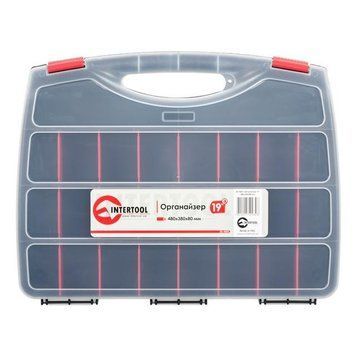 Органайзер пластиковий, 19" 480x380x80 мм INTERTOOL BX-4003 BX-4003 фото