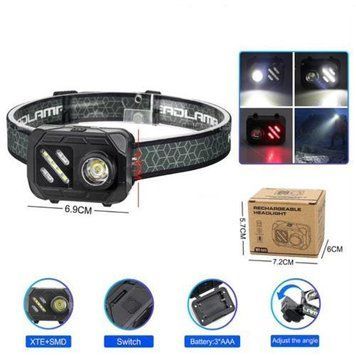 Ліхтар налобний WT-509+XPE+9SMD (white+red), 3xAAA, Box WT-509+XPE+9SMD фото