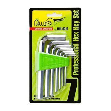 Alloid. Набір ключів шестигранних, вигнутих. 7 предм. 2,5-10 мм. (НШ-0712) (НШ-0712) НШ-0712 фото