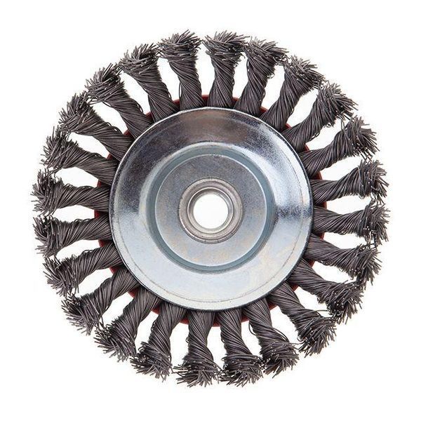 Щітка конусна 125 мм, для КШМ, М14 (пучки кручений дріт) INTERTOOL BT-4125 BT-4125 фото