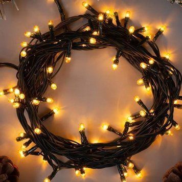 Гирлянда Новогодняя Светодиодная Нить, 100 LED-лампочек, 9 метров, Белая Теплая RD7129 фото