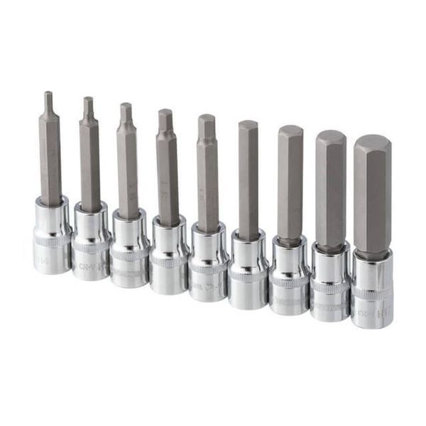 Набір біт HEX 1/2" 4-17, 100мм, S2, STORM INTERTOOL ET-8406 ET-8406 фото
