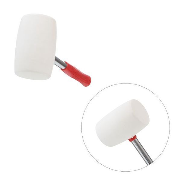 Киянка гумова 680г біла гума, металева ручка INTERTOOL HT-0235 HT-0235 фото