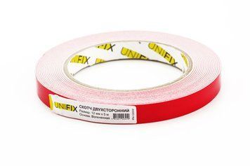 Стрічка клейка двостороння на спіненій основі 12 мм*5м біла UNIFIX PN-1205W PN-1205W фото