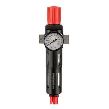 Фильтр для очистки воздуха с редуктором 1/4", 5мкм, 1200 л/мин, металл, профессиональный PT-1419 фото