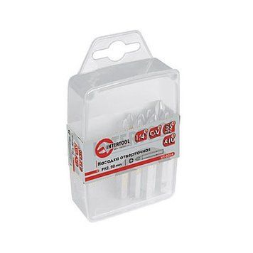 Комплект викруткових насадок PH2 1/4" x 50 мм INTERTOOL VT-0014 VT-0014 фото