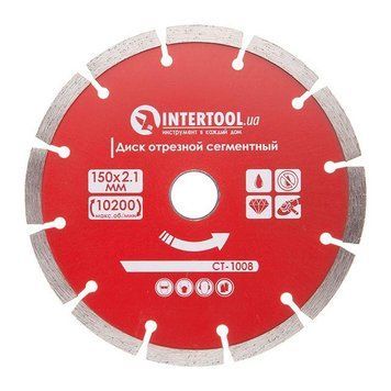 Диск відрізний сегментний, алмазний INTERTOOL CT-1008 CT-1008 фото