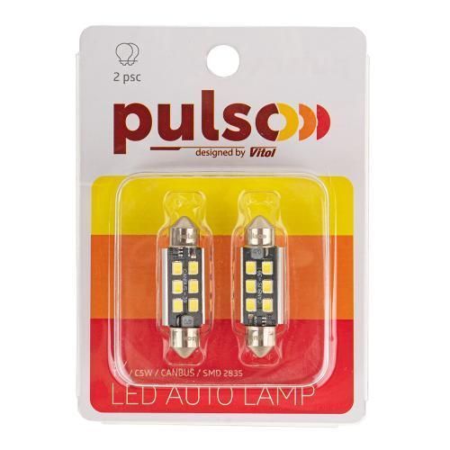 Лампа PULSO/софитная/LED C5W /39мм/CANBUS/9SMD-2835/12v/2,9W/315lm White (LP-39C5W) LP-39C5W фото