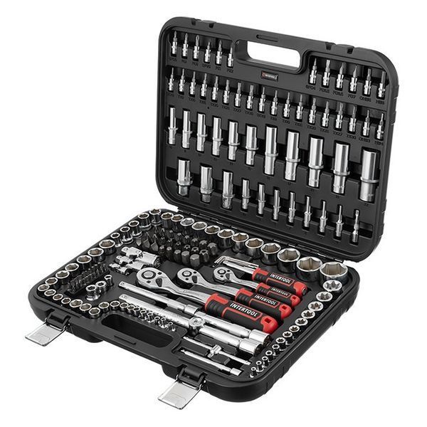 Набор инструментов 1/2"-3/8"-1/4", головки 4-32 мм, биты, 171 ед., Cr-V STORM INTERTOOL ET-8171 ET-8171 фото