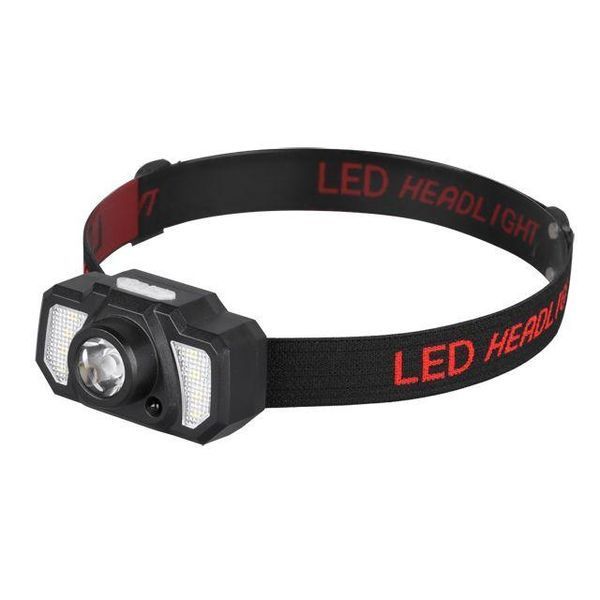 Ліхтар налобний акумуляторний XPE+6SMD+2RED LED, 7 режимів роботи, сенсор, STORM INTERTOOL LB-0311 LB-0311 фото