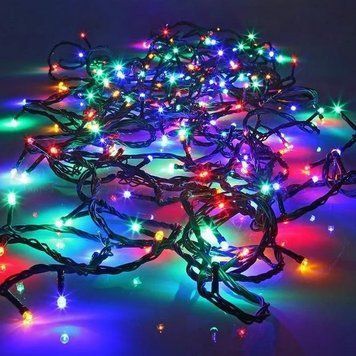 Гірлянда новорічна світлодіодна Лінза, 100 LED-лампочок, 9 метрів. Мікс (Різнокольорова) RD7159 фото
