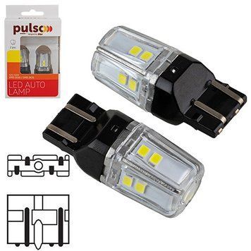Лампа PULSO/габаритна/LED 7443/W3x16q/12SMD-2835/2контакту/9-36v/550/100lm/WHITE (LP-66443W) LP-66443W фото