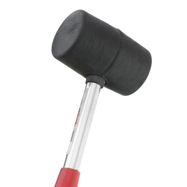 Киянка резиновая 340 г, 55 мм, черная резина, металлич. ручка INTERTOOL HT-0229 HT-0229 фото