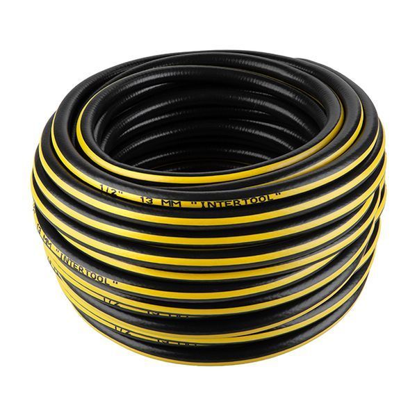 Шланг для води чотиришаровий, 1/2", 30 м, армований, PVC INTERTOOL GE-4105 GE-4105 фото
