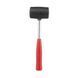 Киянка резиновая 340 г, 55 мм, черная резина, металлич. ручка INTERTOOL HT-0229 HT-0229 фото 1