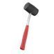 Киянка резиновая 340 г, 55 мм, черная резина, металлич. ручка INTERTOOL HT-0229 HT-0229 фото 2
