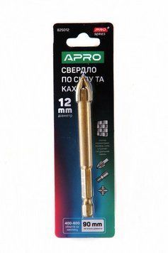 Свердло для скла та кахлю 4 грані HEX 12 мм PRO APRO 825012 825012 фото