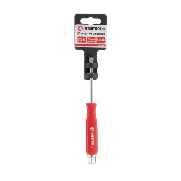 Викрутка ударна SL5x75 мм, Cr-V INTERTOOL HT-0481 HT-0481 фото
