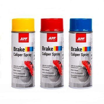 AP-фарба аерозольна Brake Caliper Spray, 400 мл, для гальмівних супортів жовта 210151 фото