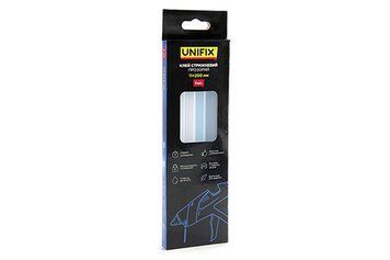 Клей стержневой прозрачный 11.0х200мм 6шт (коробок) UNIFIX 951455 951455 фото